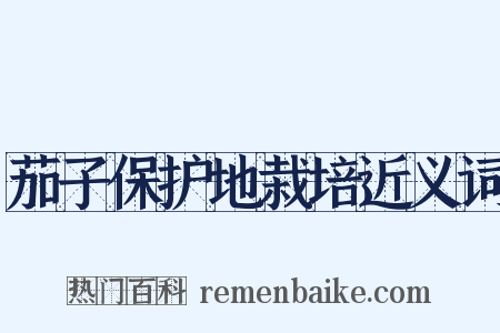 茄子保护地栽培近义词是什么意思的图片